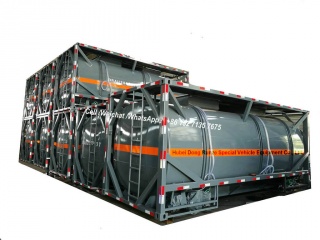 recipiente ácido 21cbm do tanque do HCL do ISO de 20FT para o transporte ácido do reboque da fábrica química de Vietname